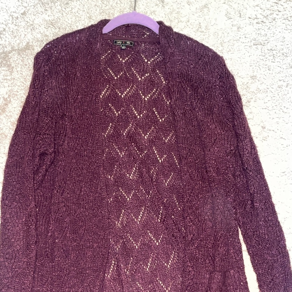 Large spring sweaters purple